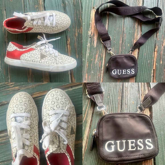Guess Shoes - Guess GBG Los Angeles Magiq Lace Up Sneakers Women's 6m And Fanny Pack Lot